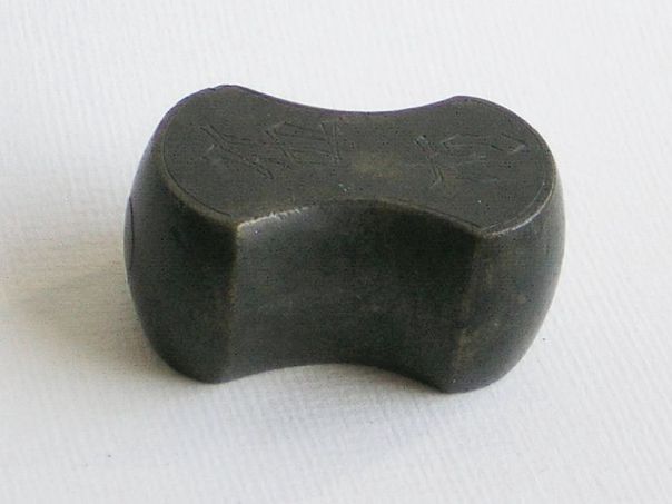 Bronze weight in ingot shape - (2188)